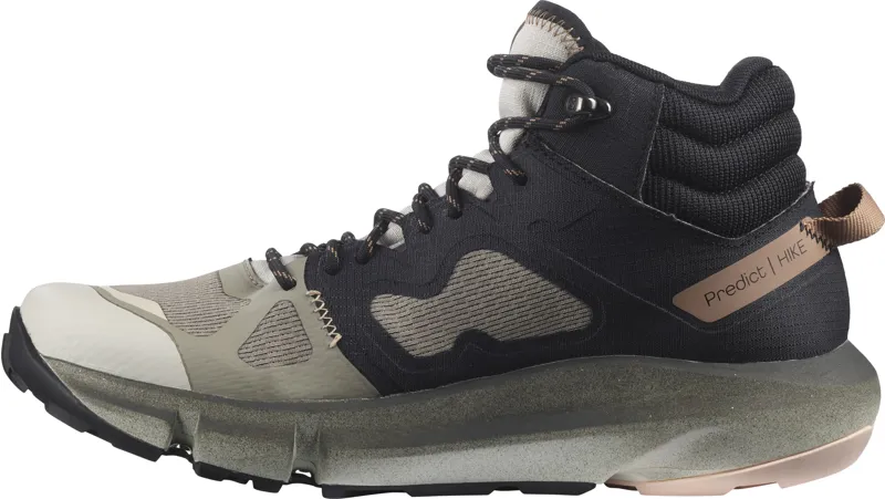 Salomon Womens Predict Hike Mid GTX Walking Boot - Vintage Khaki-Black-Mocha Mousse-2